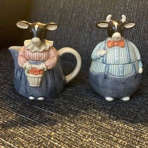 Vintage Otigiri Cow sugar and creamer